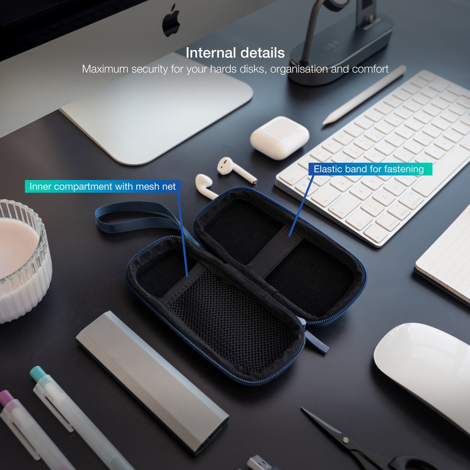 Tooq Estuche Protector Para Caja Externa M2 - Azul Pacifico