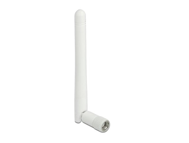 Delock Wlan 802.11 B G N Antenne Rp-Sma Stecker 2 Dbi Omnidirektional Mit Kippgelenk Weiss