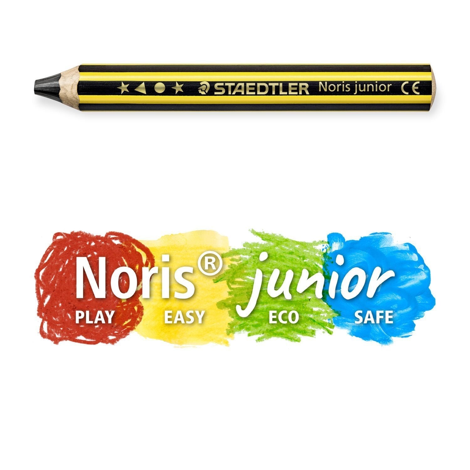 Staedtler Lápiz De Grafito Noris Junior 141 Extragrueso Para Niños +2 Años -Caja 6 Ud-