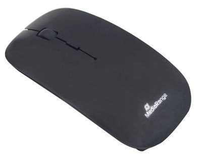 Mediarange Raton Wireless 3 Tasten, Geräuscharm Schwarz Glänz
