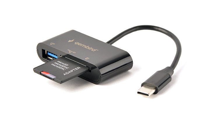 Gembird Lector Tarjeta Externo Usb Tipo C Smartphones Tablets Negroâ Uhb-Cr3-02