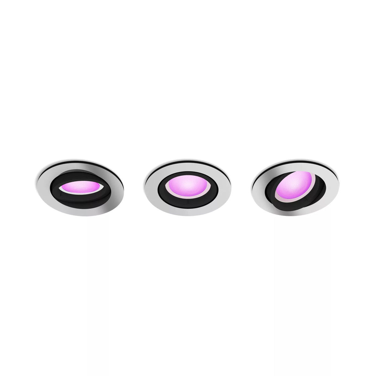 Philips Hue Blanco & Color Ambiance Centura Einbaustrahler 3 Flg. Aluminium 3x4.2w
