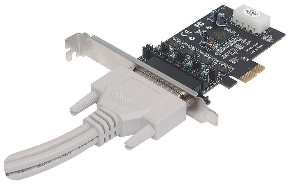 Tarjeta Pci Expres  4 Puertos Rs-232 Manhattan