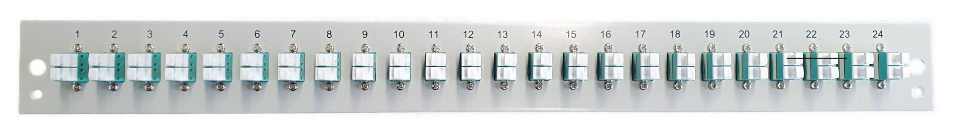 Efb Bestckte Frontblende Mit 24 X Lc Duplex Kupplung Om3, Schwarz