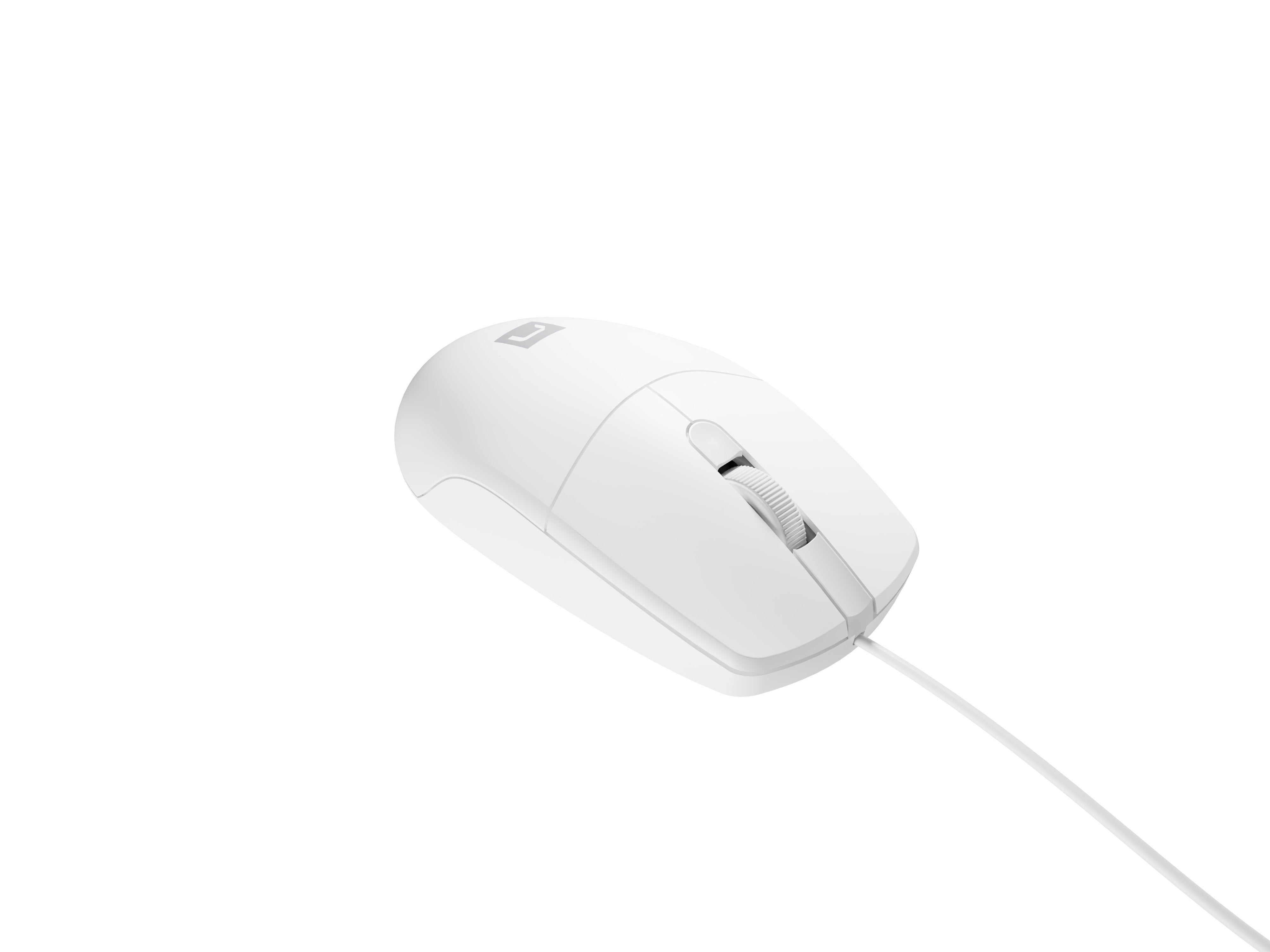 Raton Natec Ruff 2 1000dpi Optico Blanco