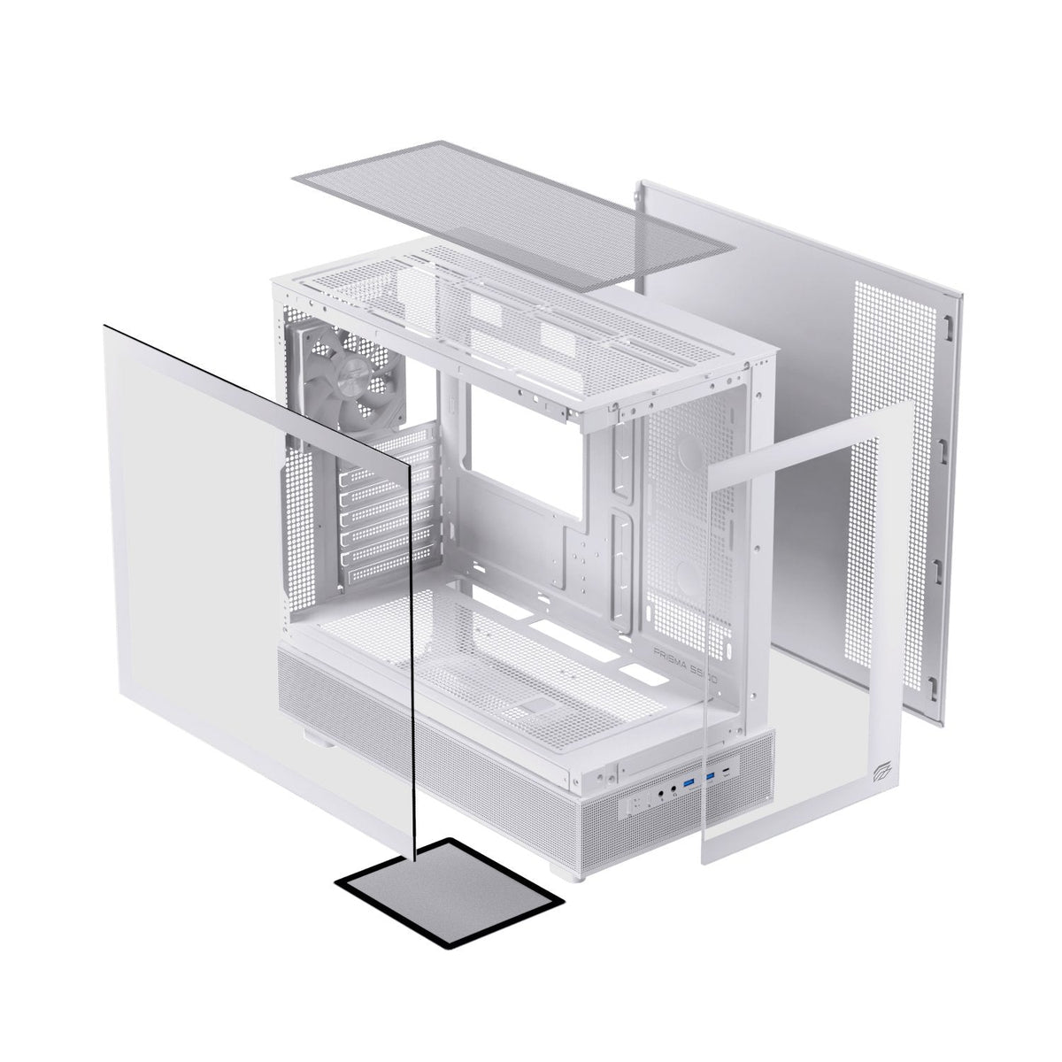 Caja Pc Atx Semitorre Einarex S500 Core C-Templado Blanca Excs-Pr-500c-W