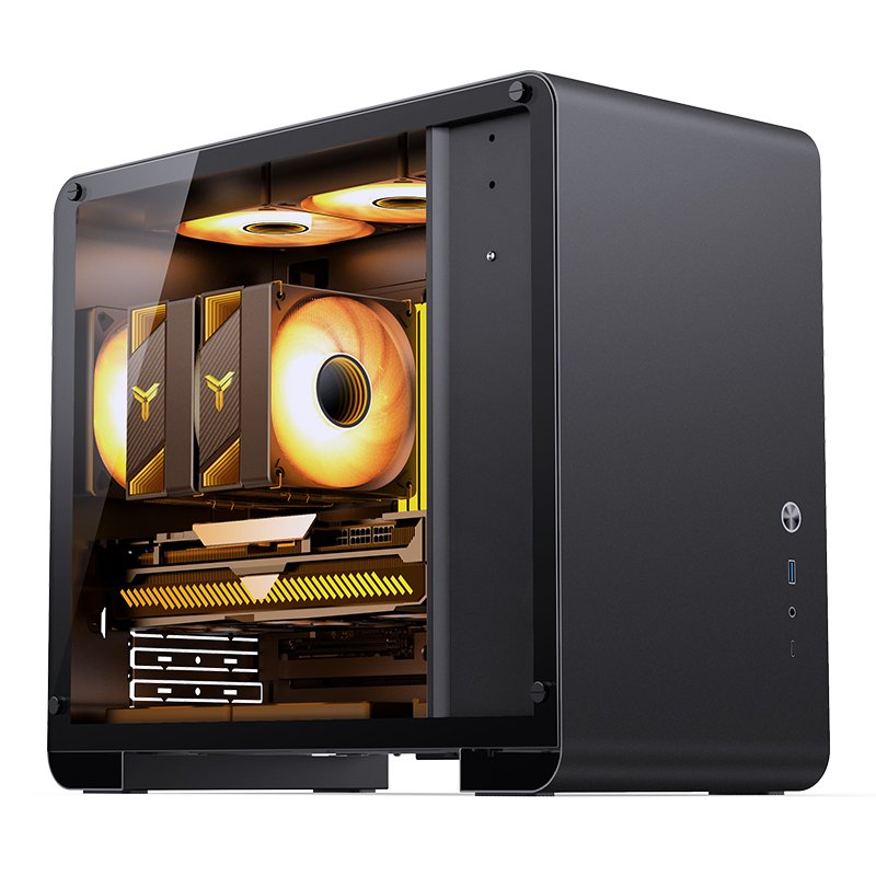 Jonsbo U4 Mini Micro-Atx-Carcasa, Tempered Glass - Negro