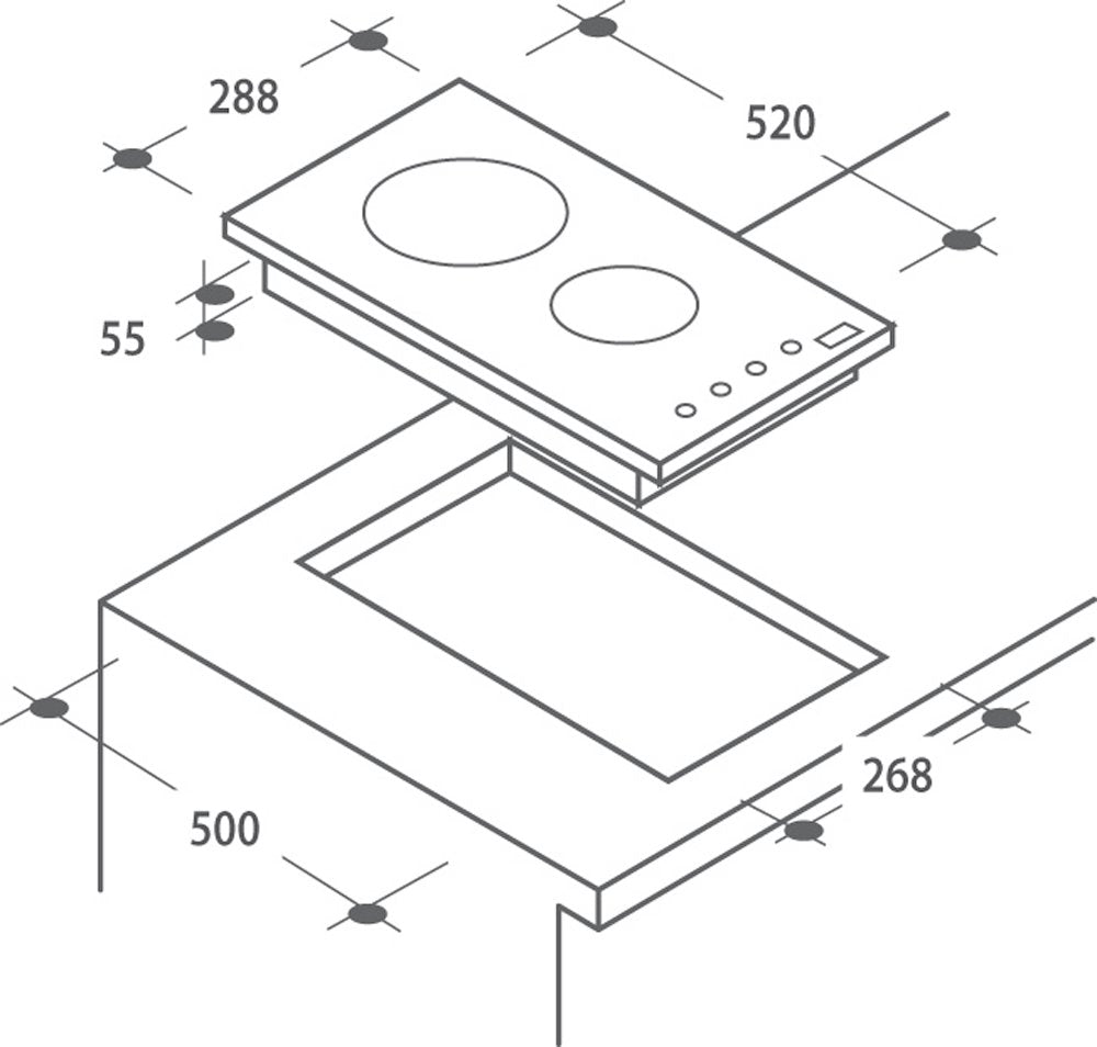 Placa Vitroceramica Cdh 30