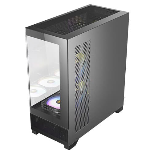 Caja Pc Semitorre Atx Cx700 Rgb Elite Negro Antec Int:2x3.5,2x2.5/ 1xusb3.0, 1xusb3.2 Tipo C/ Audio In/Out/ Panel De Cristal Templado