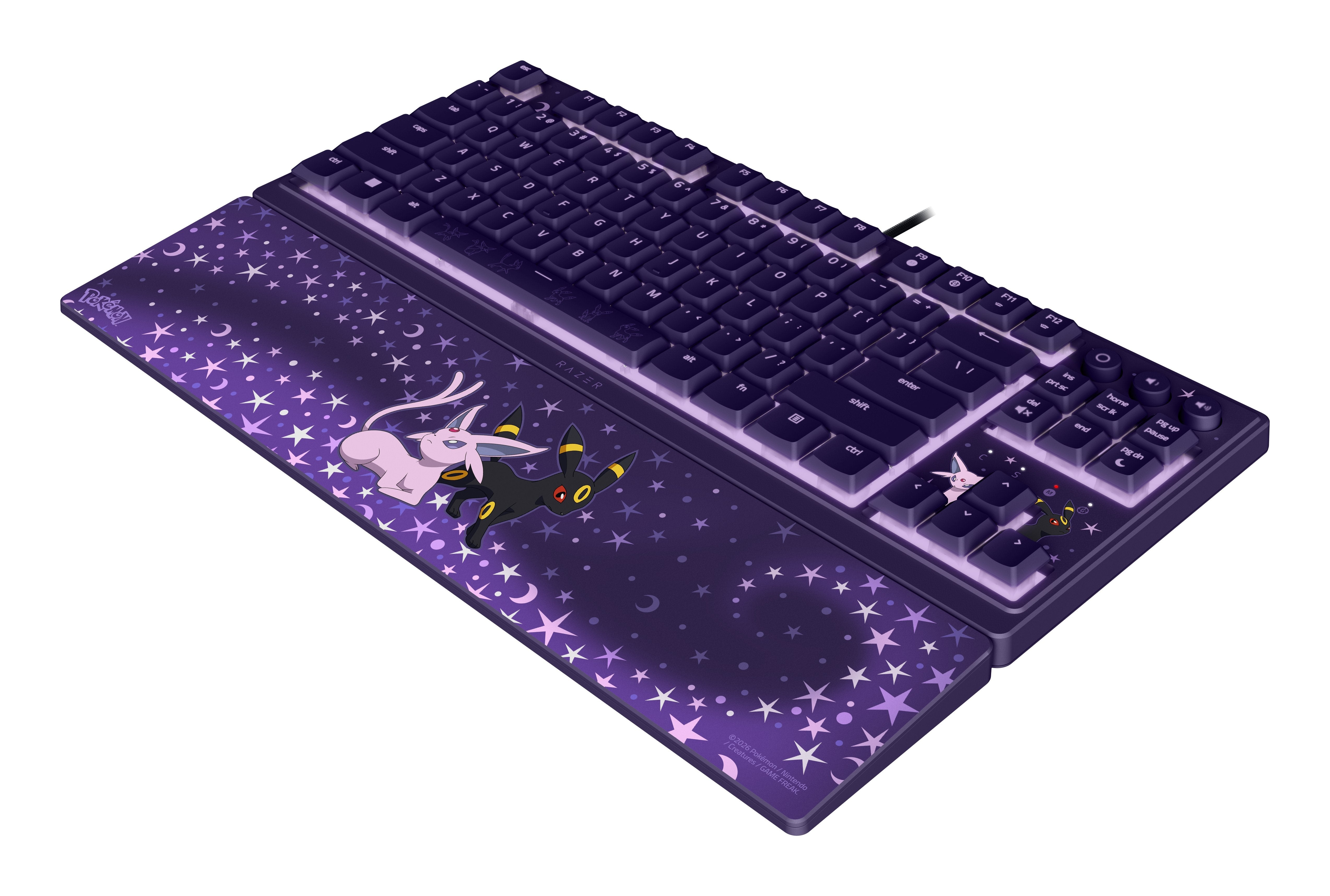 Razer Ornata V3 Tenkeyless  Espeon & Umbreon Edition Teclado Juego Usb Púrpura