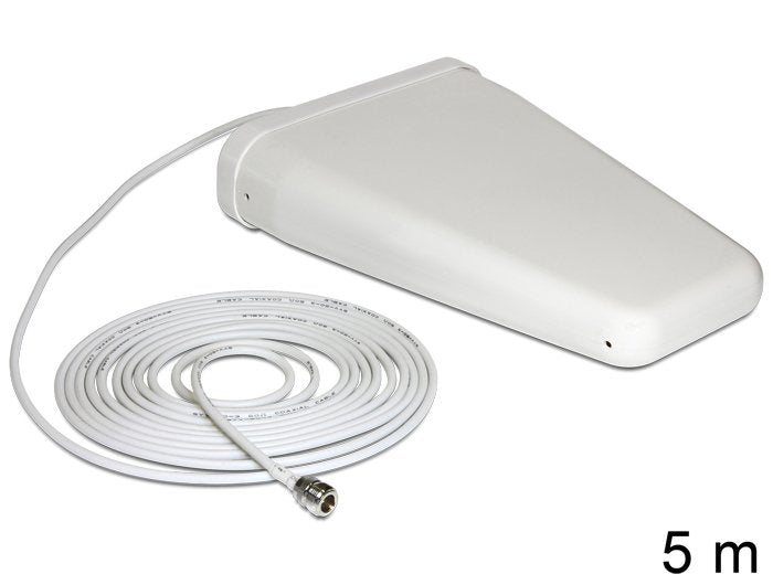 Delock 88808 Lte Band 20/1/3/7 Antenna N Jack 8 ~ 9 Dbi 5.0 M Rg-58 Directional White Outdoor