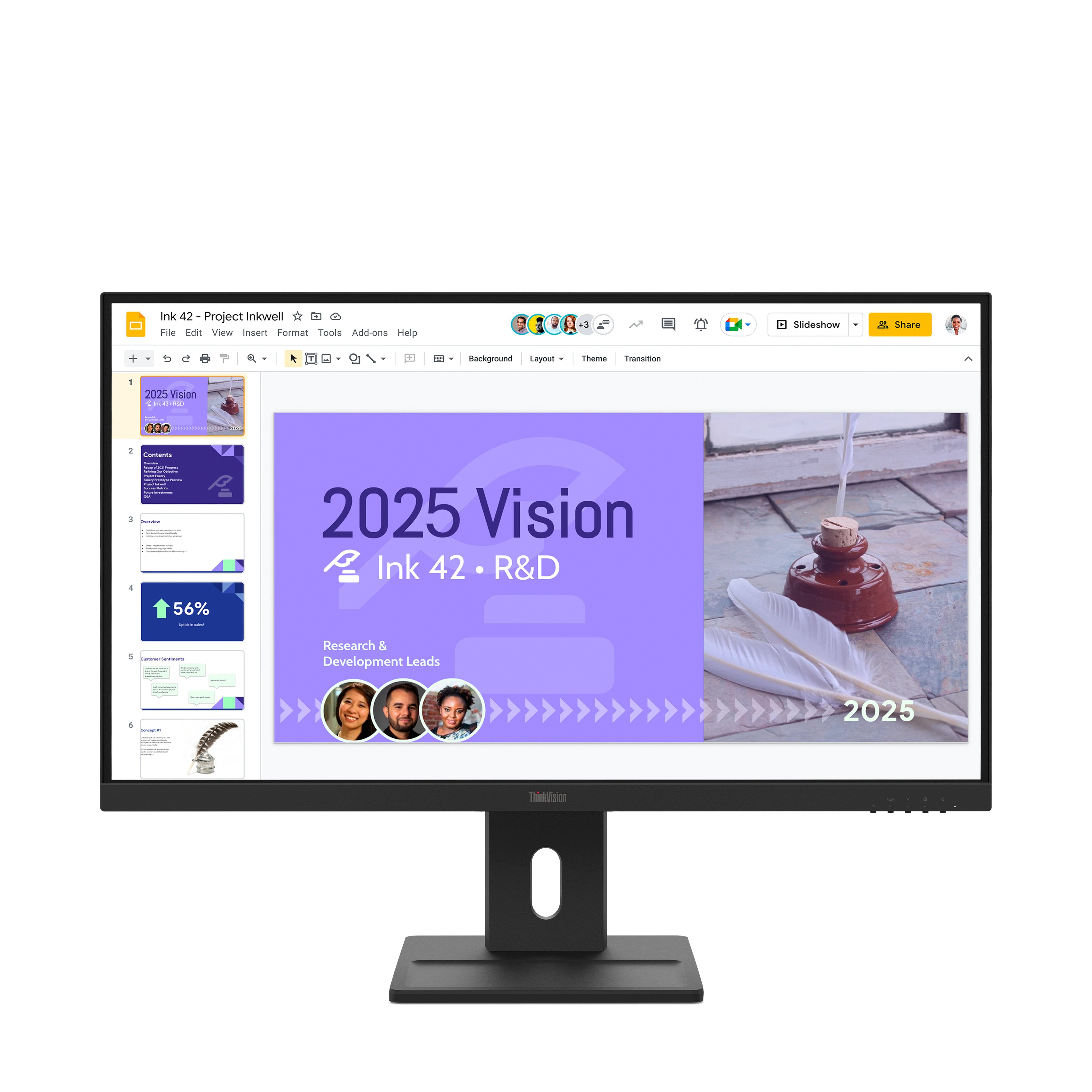 Lenovo Thinkvision E27q-40 Monitor Led 27" 2560 X 1440 Qhd @ 100 Hz Ips 350 Cd/M² 1500:1 4 Ms 2xhdmi Displayport Altavoces Negro Azabache