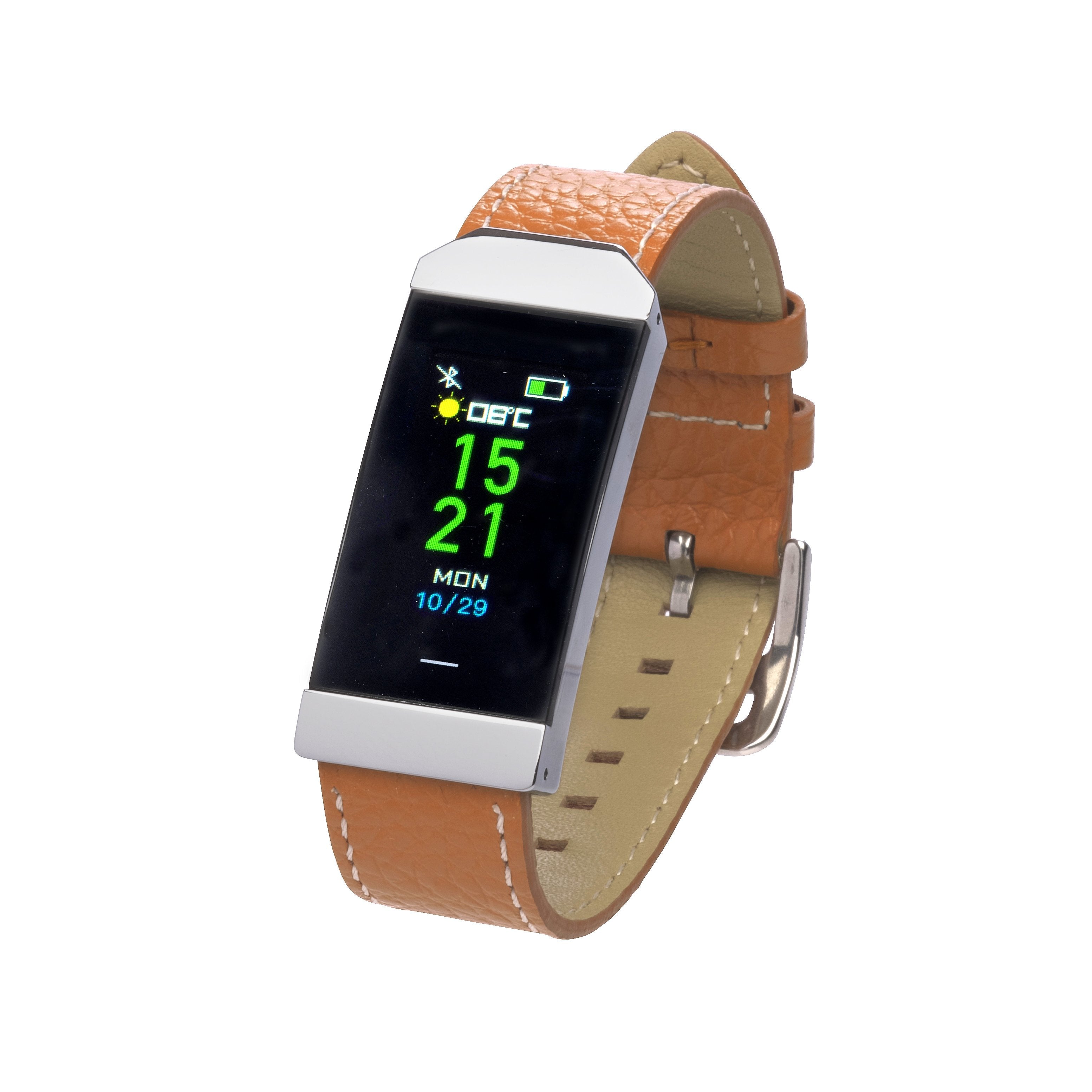 Pulsera Cuantificadora Denver Bfh-250 Brown Bt Pantalla 2.4cm Color Frecuencia Cardiaca Notificaciones Bat 90mah Ip68