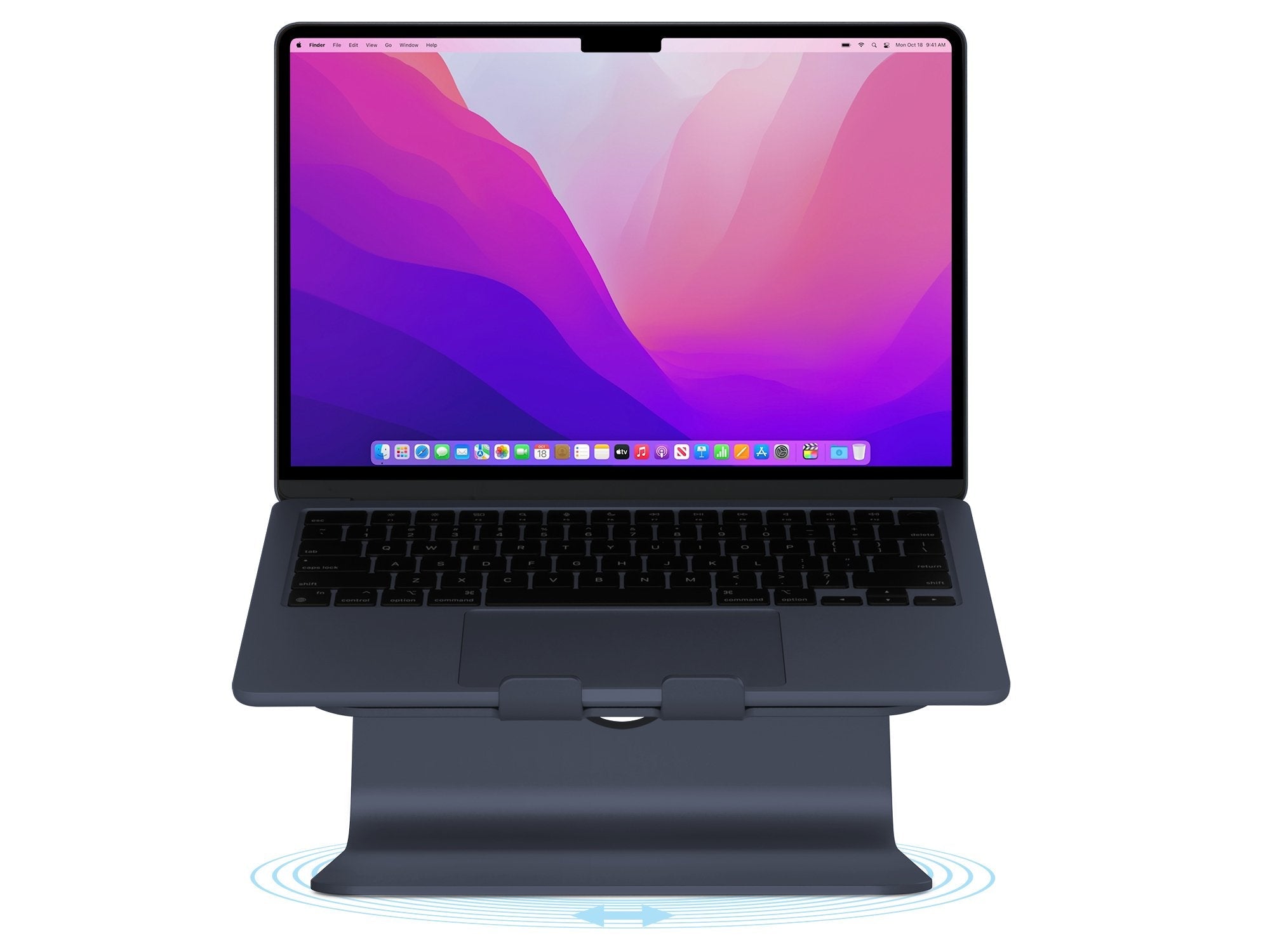 Mstand360 Laptop Stand,  Midnight W/ Swivel Base W/