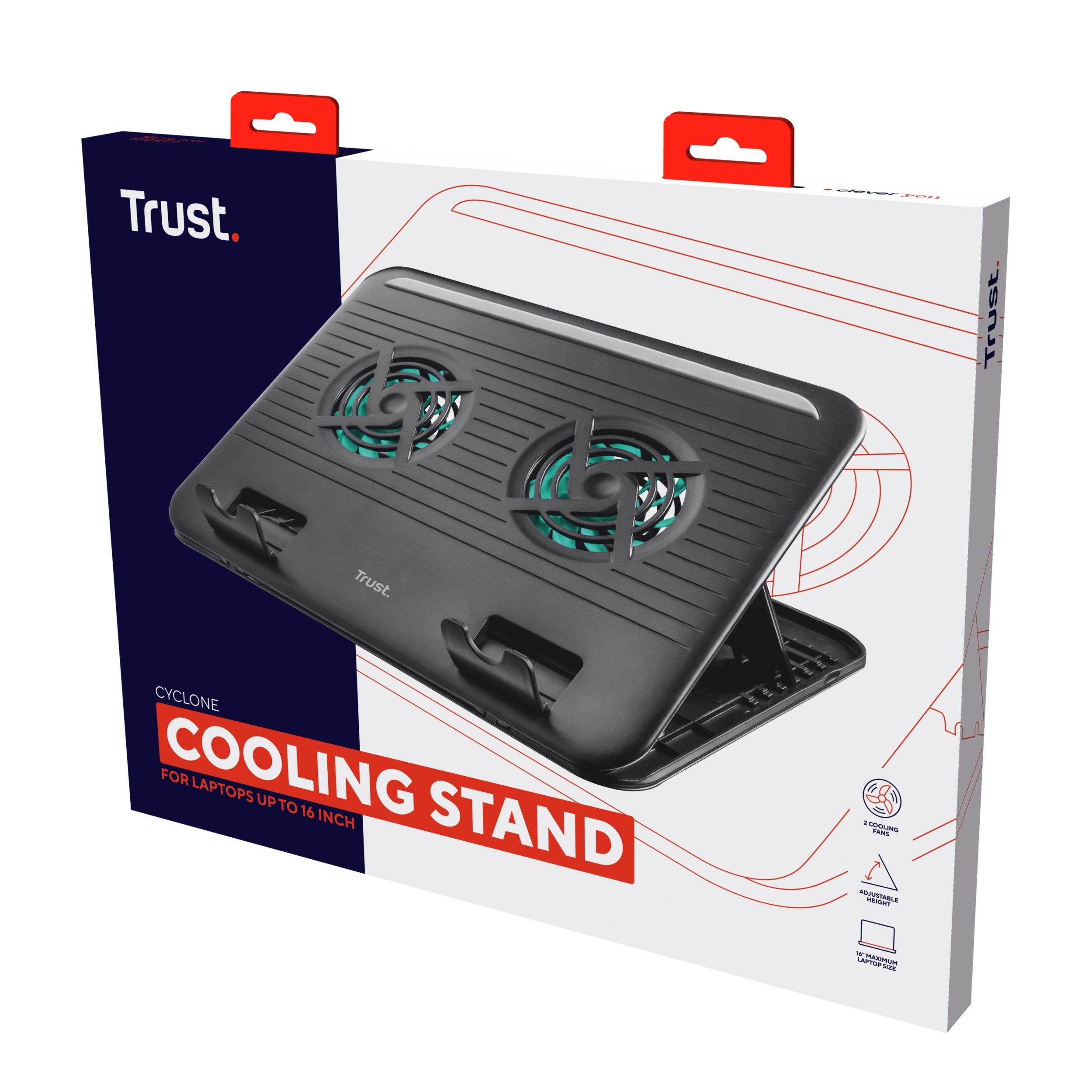 Soporte Refrigerante Trust Cyclone Para Portátiles Hasta 15.6'