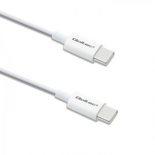 Qoltec 52360 Usb 2.0 Tipo C Cable Usb 2.0 Tipo C 60w Qc 3.0 Pd 1.5m White