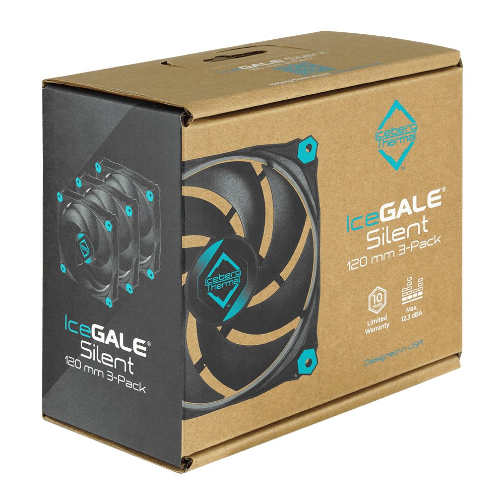 Ventilador Iceberg Thermal Icegale Silent - 120mm  Negro (3er Pack)*