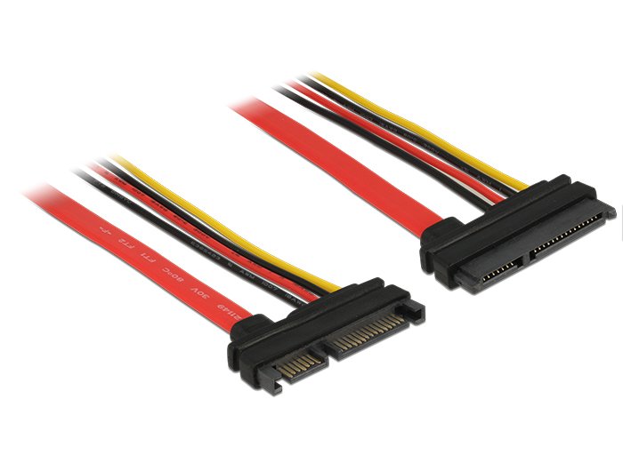 Delock 83803 Enchufe De 22 Contactos Sata 6 Gb/S Con Alargador > Toma De 22 Contactos Sata (5 V + 12 V) 30 Cm