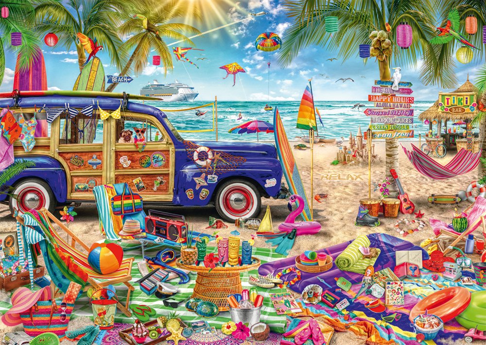 Schmidt Juega Sunny Break En La Playa, Rompecabezas 1000 Partes 59793