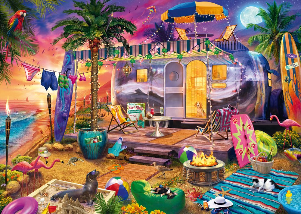Juegos De Schmidt Jeff Haynie: Con La Caravana Junto Al Mar, Puzzle 1000 Parts 58573