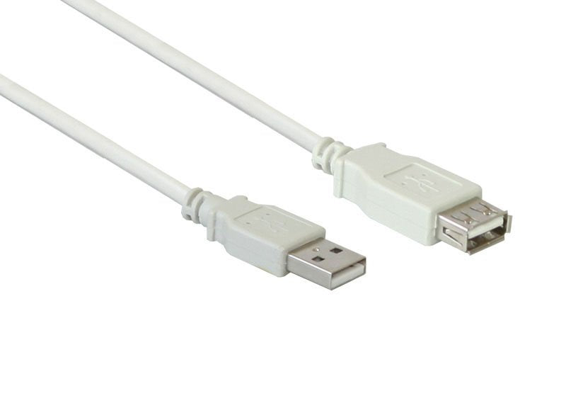 Verlängerungscable Usb 2.0 Stecker A An Buchse A, Grau, 0,6m,