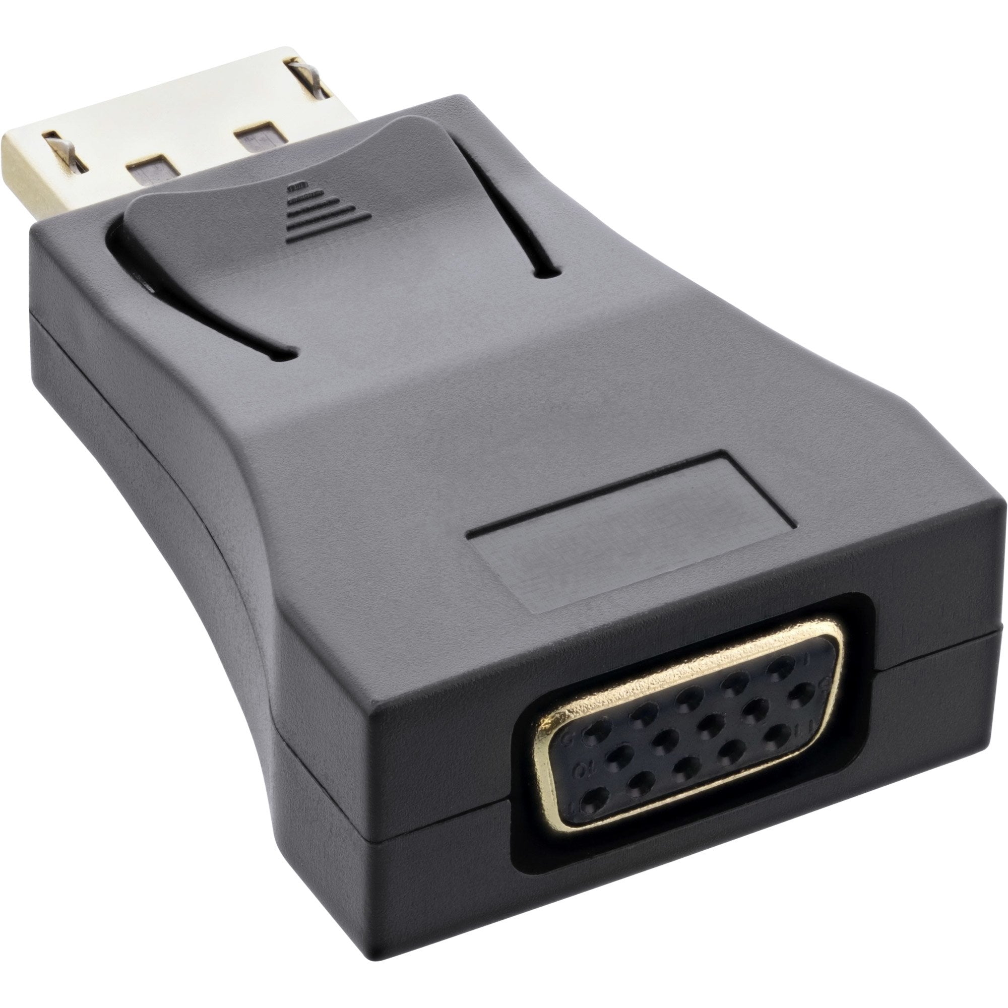Inline Adaptador Displayport Macho A Vga Hembra, Fullhd/60hz, Negro/Dorado