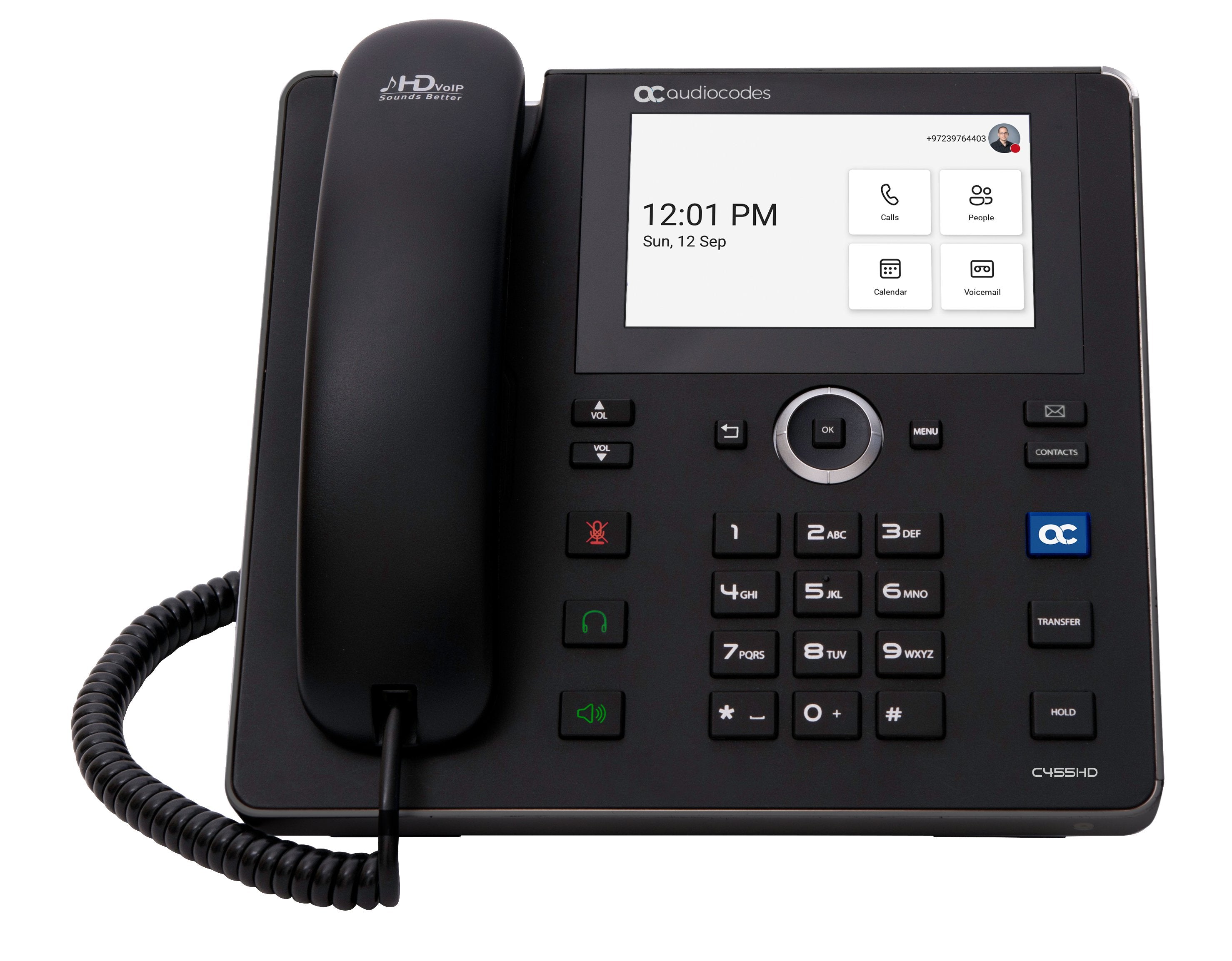Audiocodes Teams C455hd Ip-Phone Poe Gbe Negro