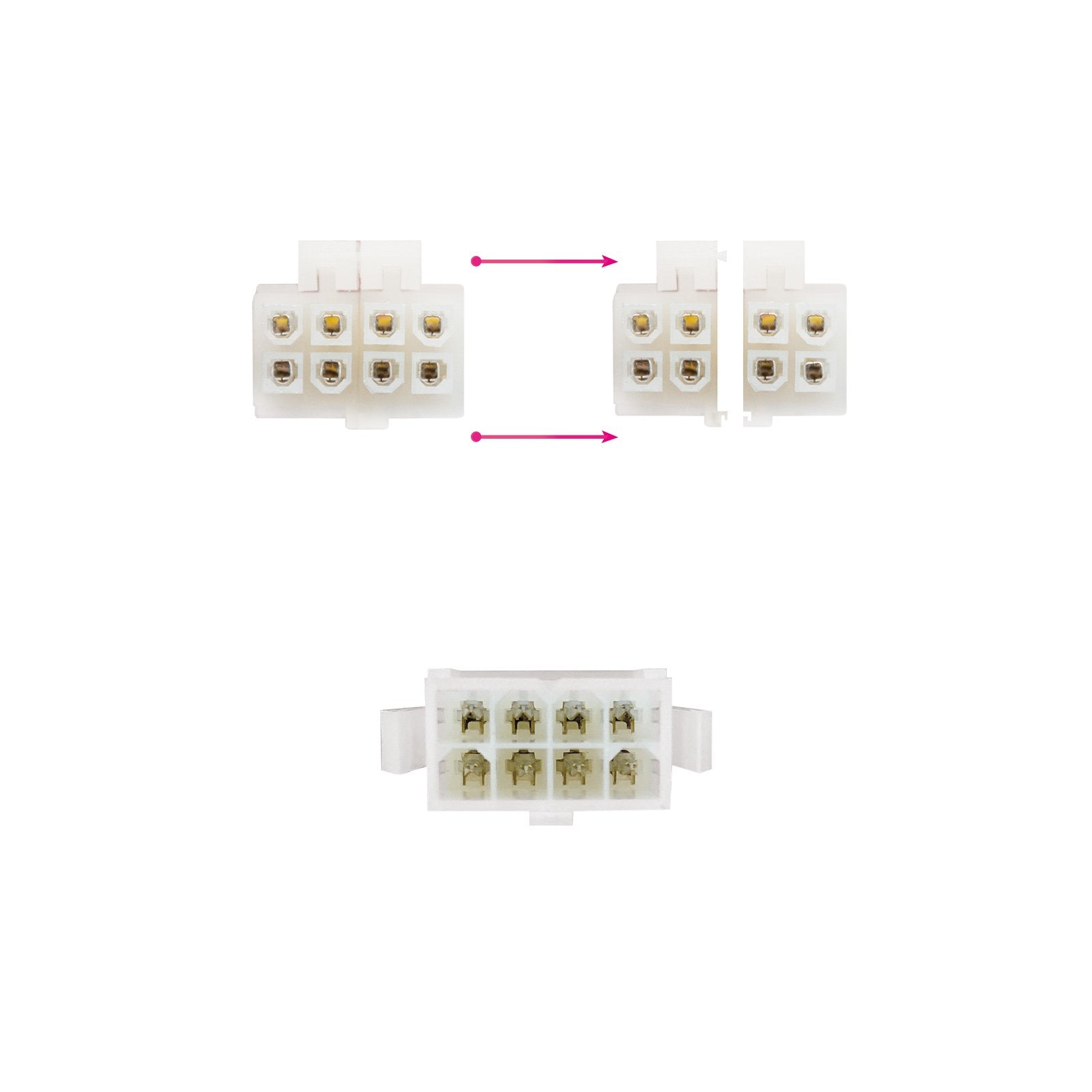Cable Alimentacion Extensor Fuente 8pines H-4+4pines N 30cm Nanocable 10.19.1402u
