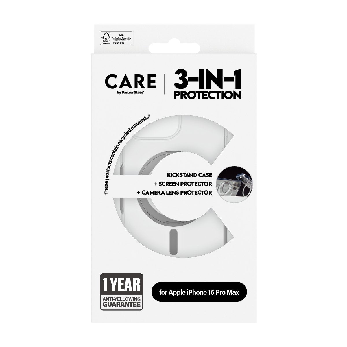 EAN 5715685004780 - PanzerGlass CARE™ by ® 3-in-1 Ceramic Bundle iPhone 16 Pro Max Protector de pantalla Apple 1 pieza(s) imagen 3