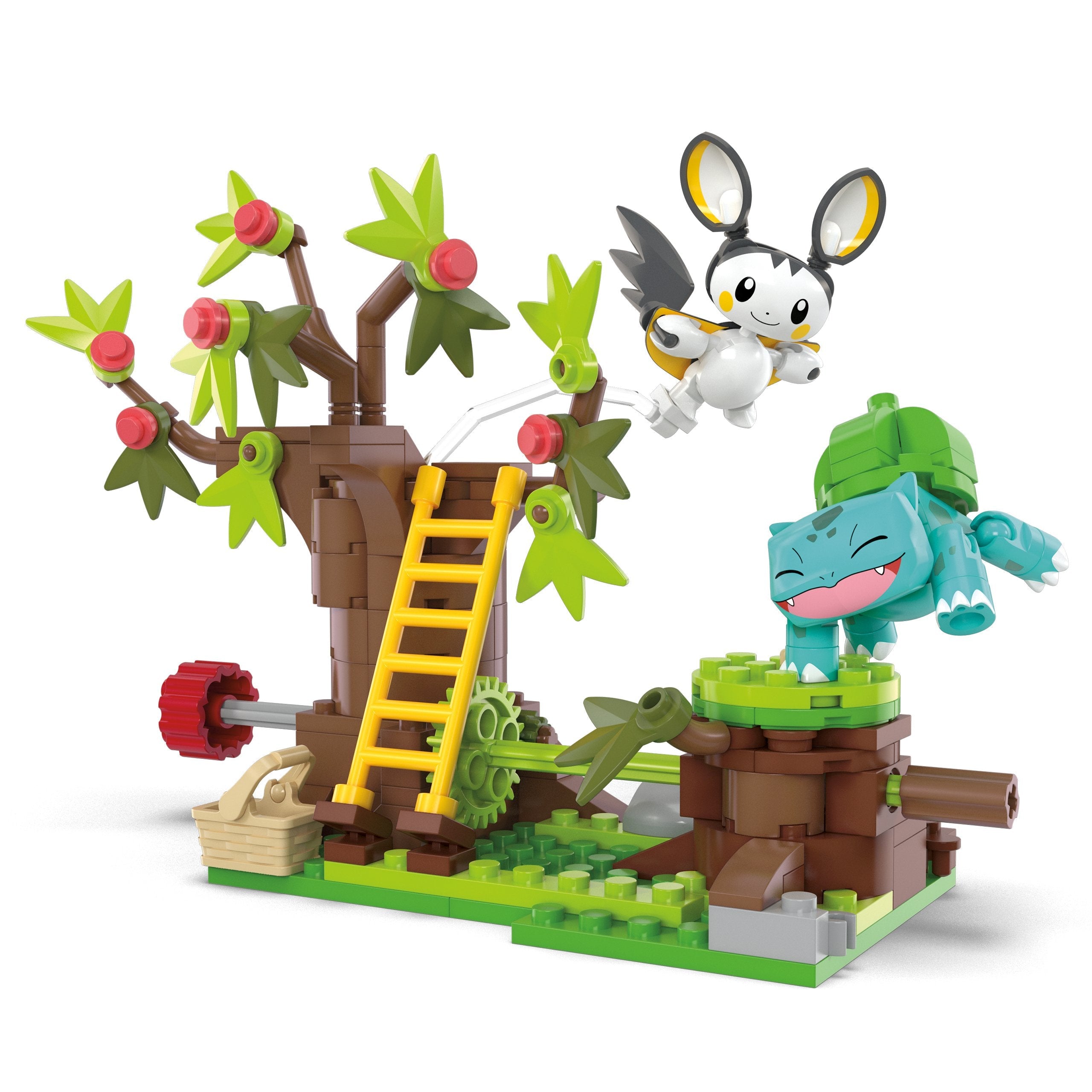 Pokemon: Mattel - Mega - Constructor De Aventuras Bosque Encantado De Emulga Y Bulbasaur