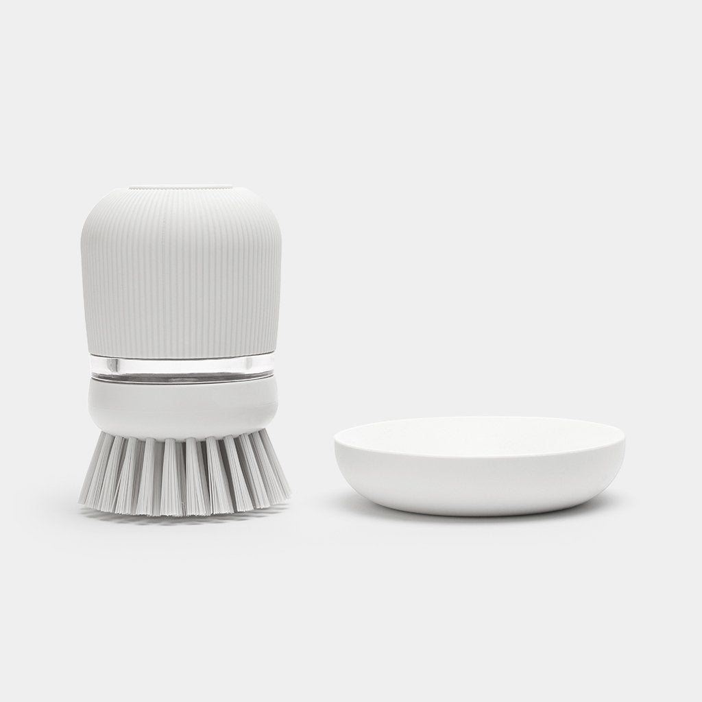 Cepillo Dispensador De Jabon Brabantia Gris Claro