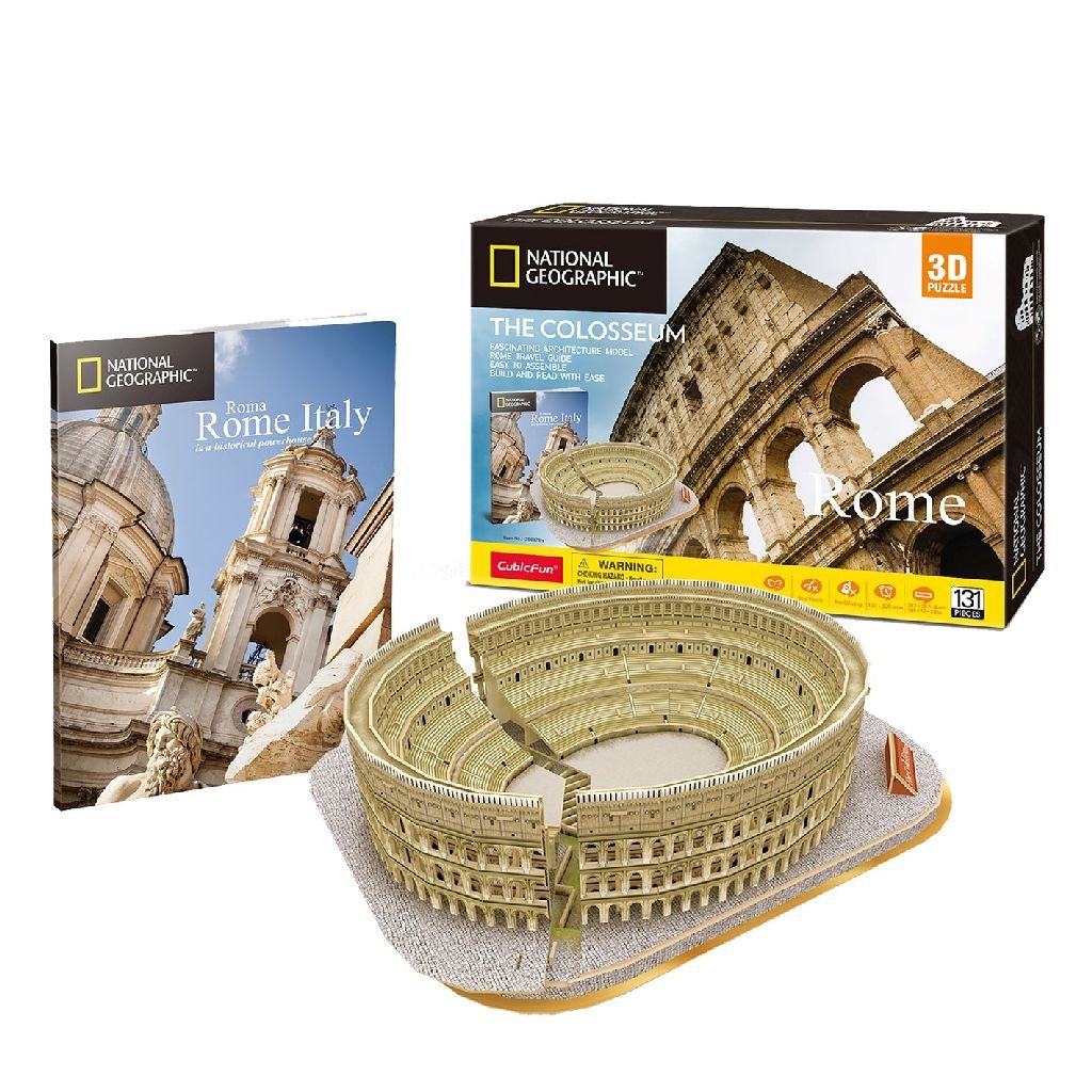 World Brands Roma Cubic Fun-Puzzle 3d City Traveller Del Coliseo Romano, National Geographic