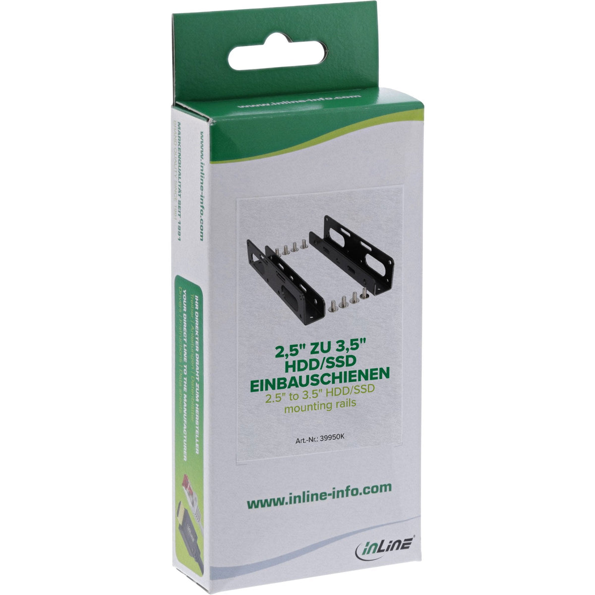 Inline Adaptador Soporte Hdd - Ssd 2,5" A 3,5" Con Tornillos Negro