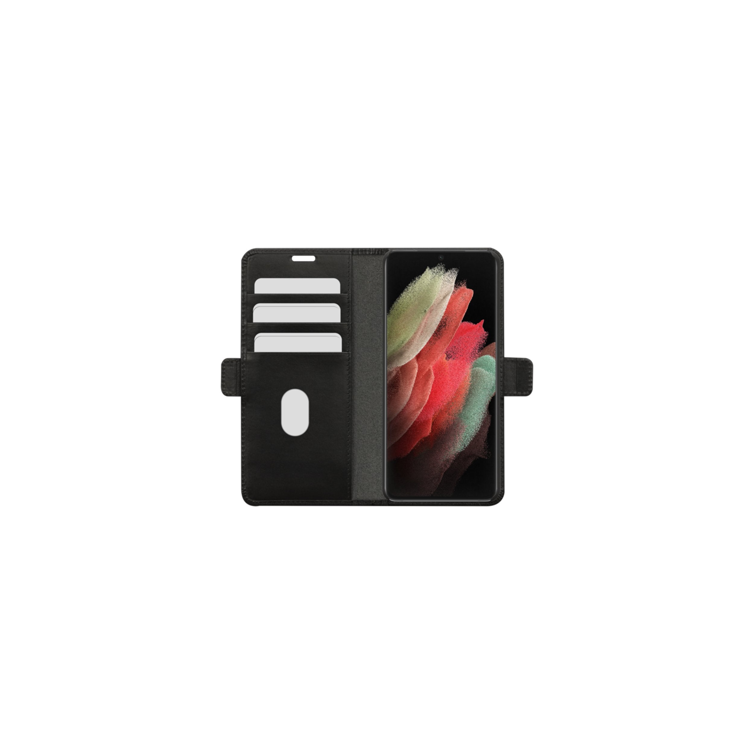 Dbramante1928 Lynge Funda Con Tapa Para Teléfono Móvil Cuero De Grano Entero Negro Para Samsung Galaxy S21 Ultra 5g