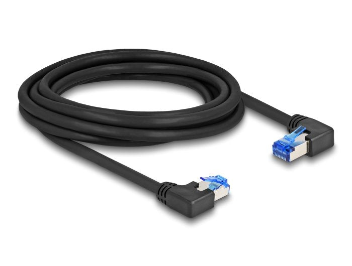 Delock Rj45 Cable De Red Cat.6a S/Ftp Rechts / Links Angular 3 M Negro