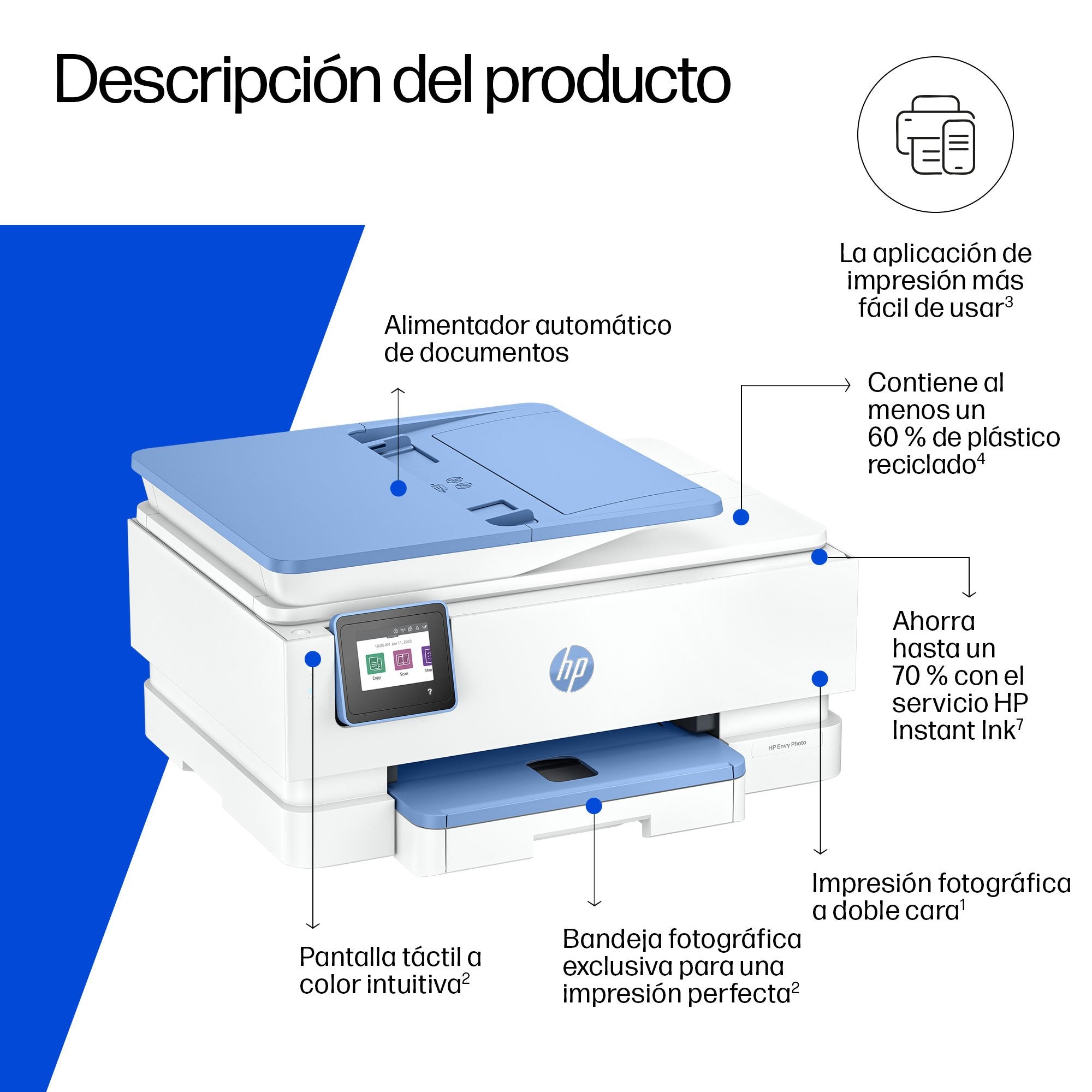 EAN 198990280721 - HP ENVY Photo 7931 Inyección de tinta térmica A4 4800 x 1200 DPI 15 ppm Wifi imagen 3