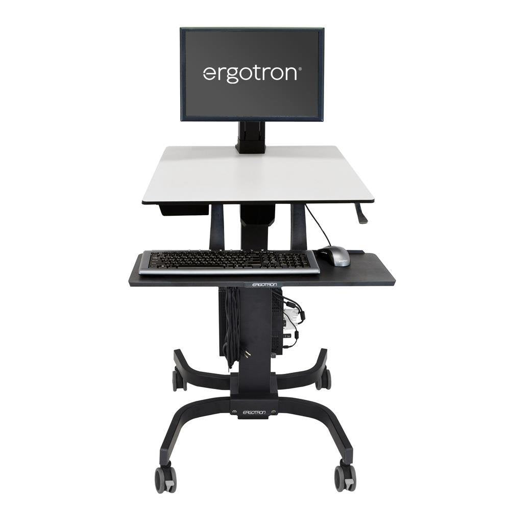 Ergotron Workfit-C Steh-Sitz-Arbeitsplatz Ein Lcd Ld Hd Fahrwagen Bis 61cm 24zoll Display 11,3kg.Anhebung Bis 63cm Vesa 75x75 100x