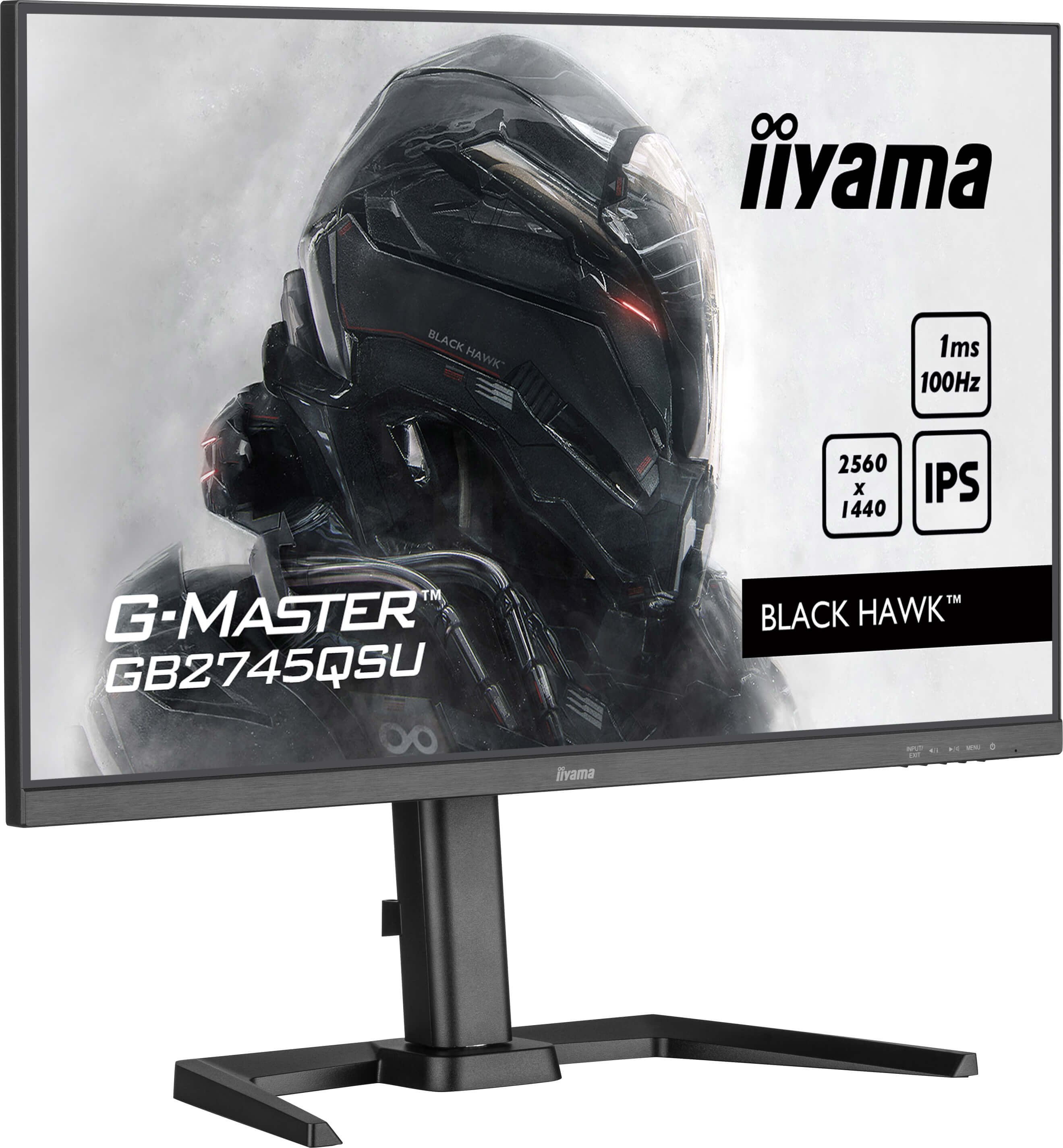 Monitor Gaming  Iiyama G-Master Gb2745qsu-B2 Gaming 27", Negro Mate, Qhd, Ips, Concentrador Usb, Panel De 100hz Gb2745qsu-B2