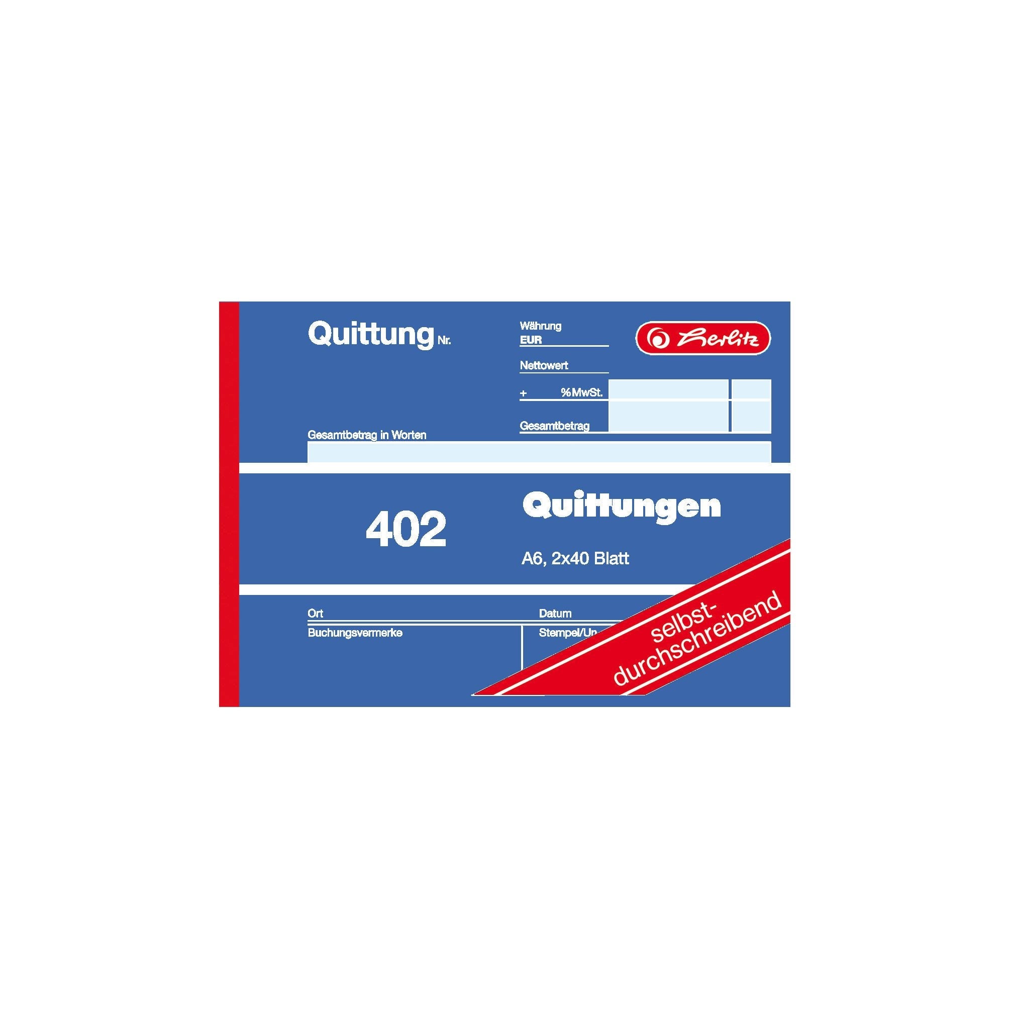 Herlitz 886622, 80 Hojas, A6, Blanco