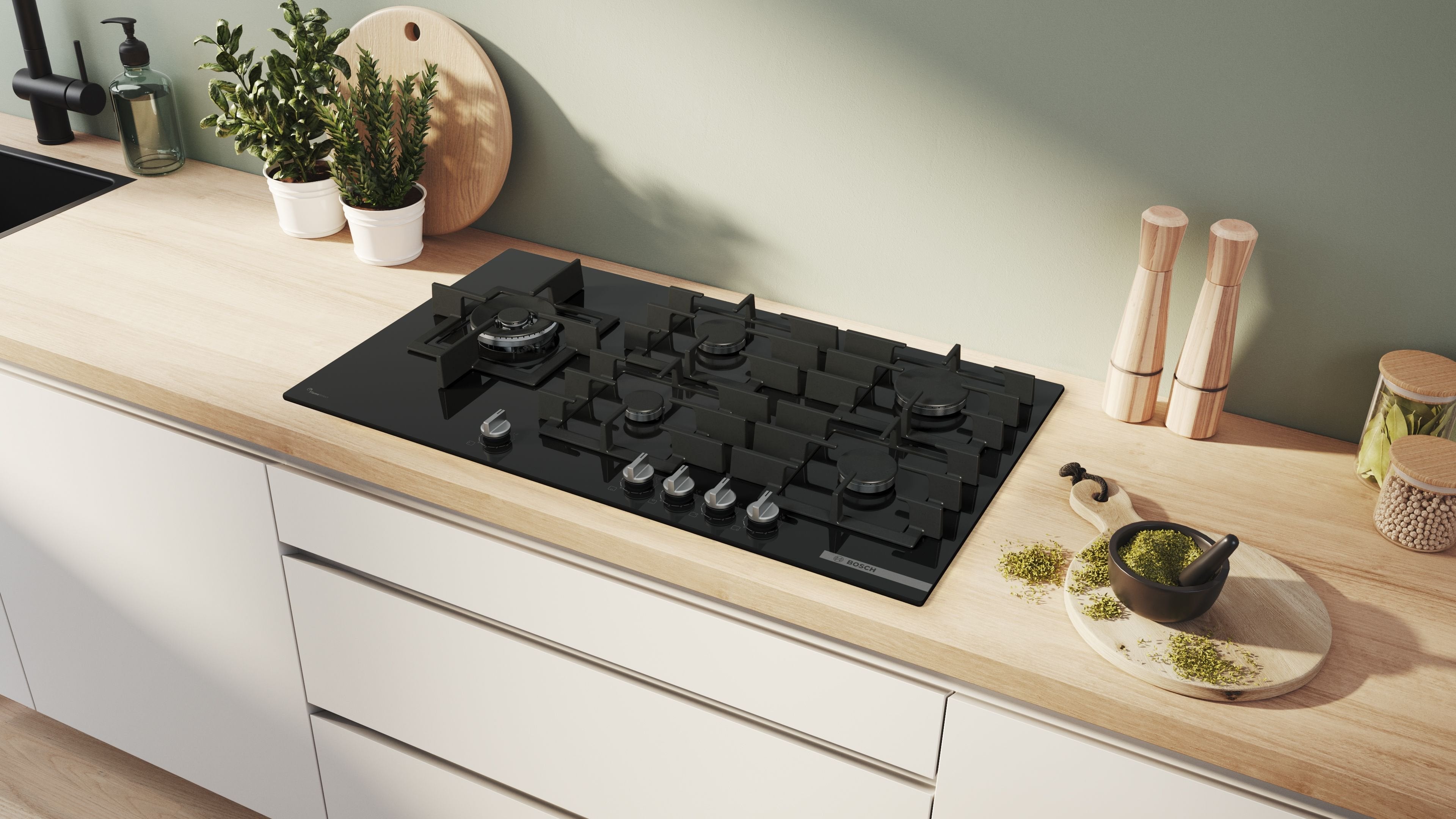 EAN 4242005496242 - Bosch Serie 6 PPM9A6I40 hobs Negro Integrado 90 cm Encimera de gas 5 zona(s) imagen 5