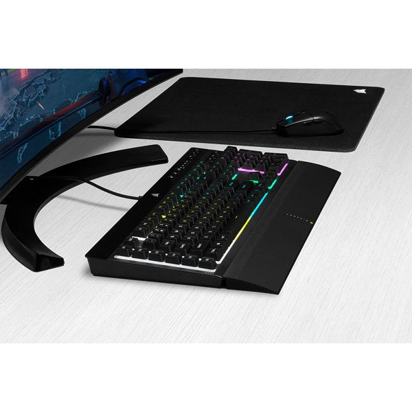 Teclado Corsair Usb K55 Rgb Pro Gaming Reposamuñeca Extraible