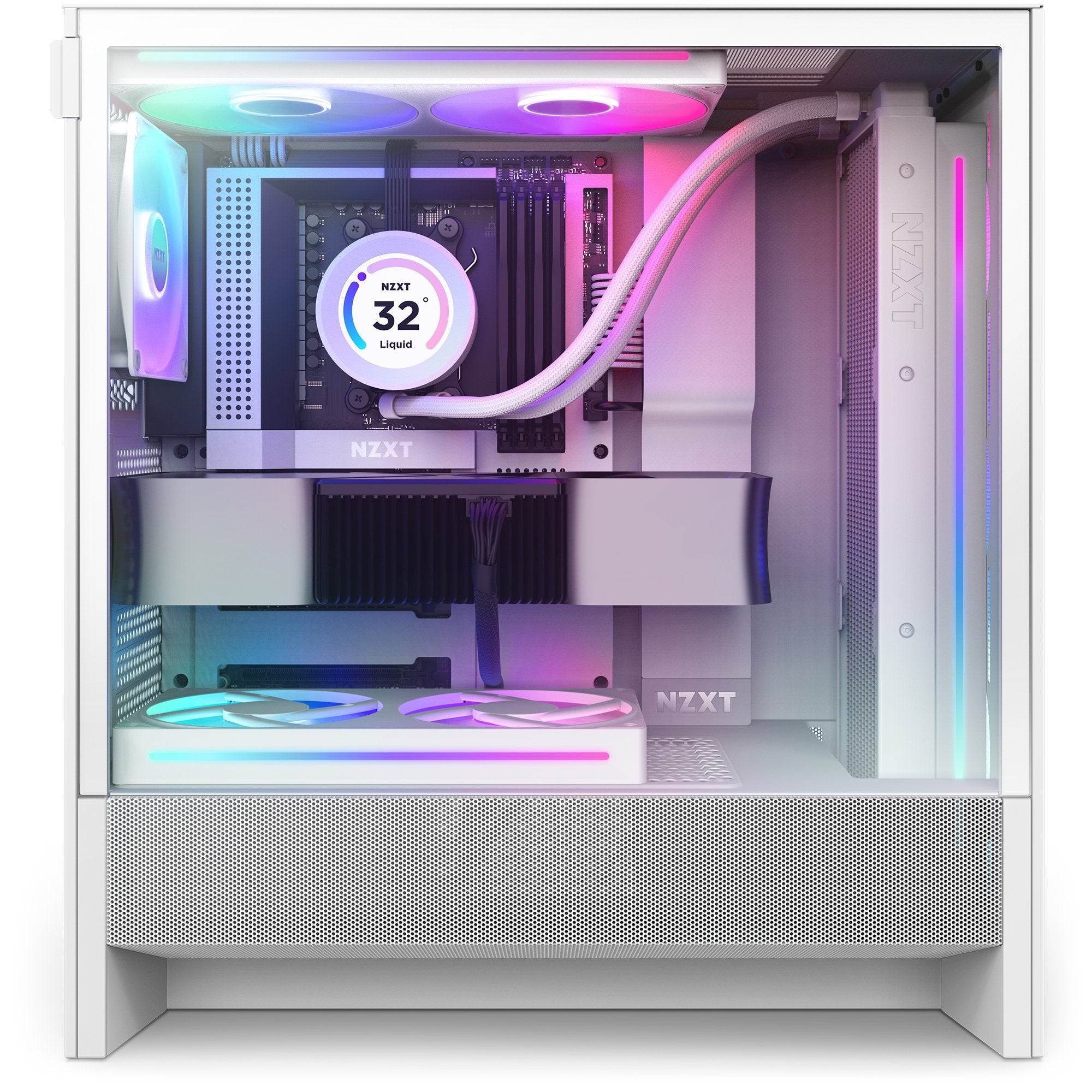 EAN 5056547205861 - NZXT H5 Flow RGB Midi Tower Blanco imagen 2