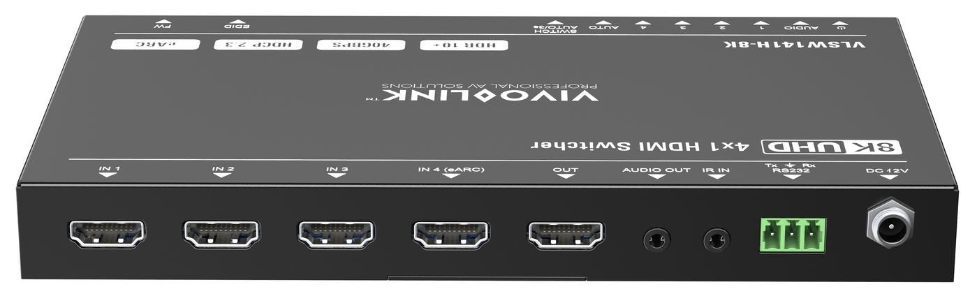 Hdmi Switcher 4x1 8k@60hz  With Rs232 Control, Earc And