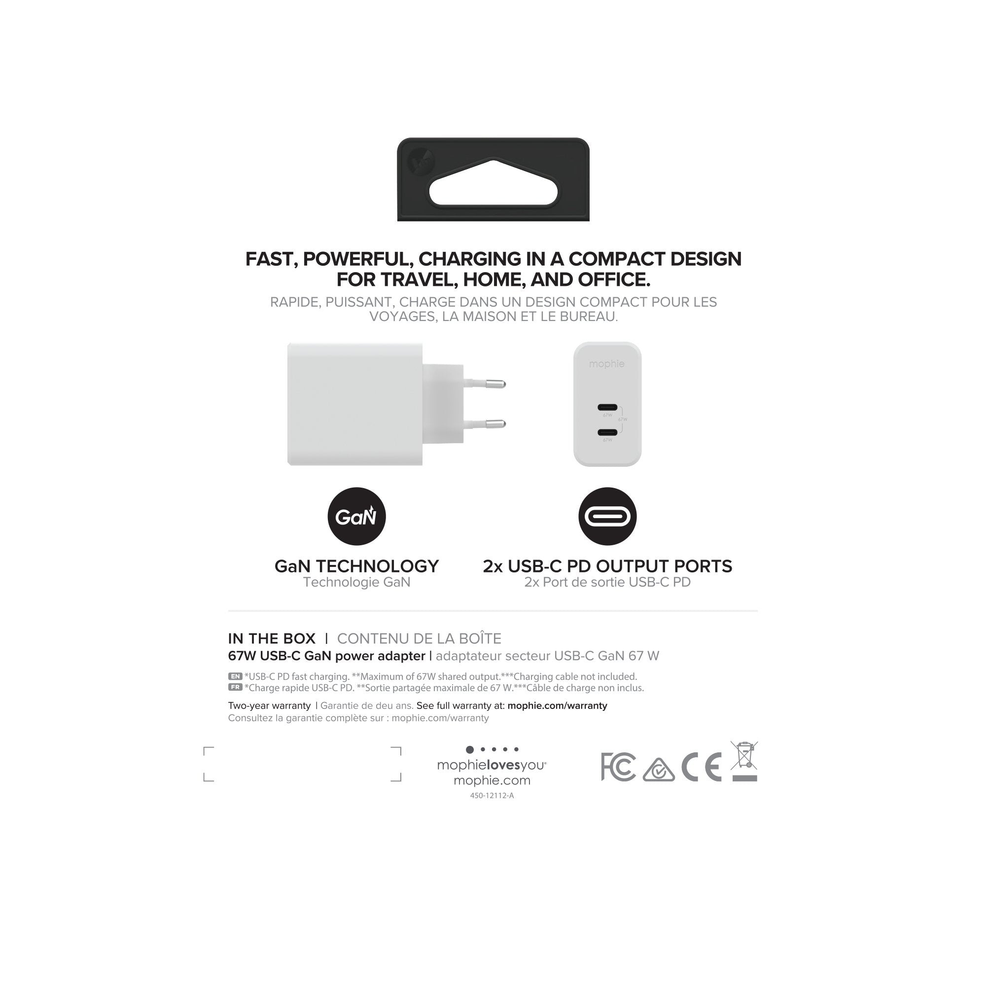 Mophie 409909304 Cargador De Dispositivo Móvil Blanco Interior