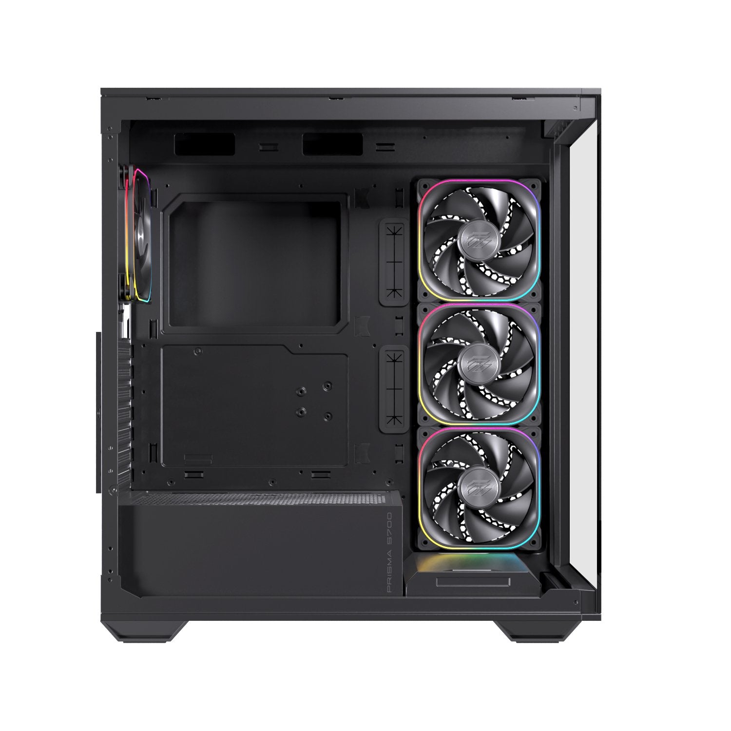 Caja Atx Semitorre Einarex S700 Rgb 4 Fans Negra Excs-Pr-700r-B