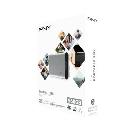 EAN 3536403372637 - PNY Elite 960 GB USB Tipo C 3.2 Gen 1 (3.1 Gen 1) Plata imagen 3
