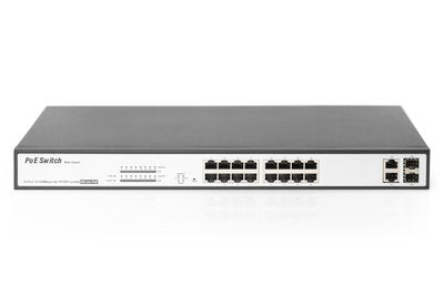 Digitus Dn-95312-1 Switch Gestionado Fast Ethernet (10/100) Negro, Plata Energía Sobre Ethernet (Poe)