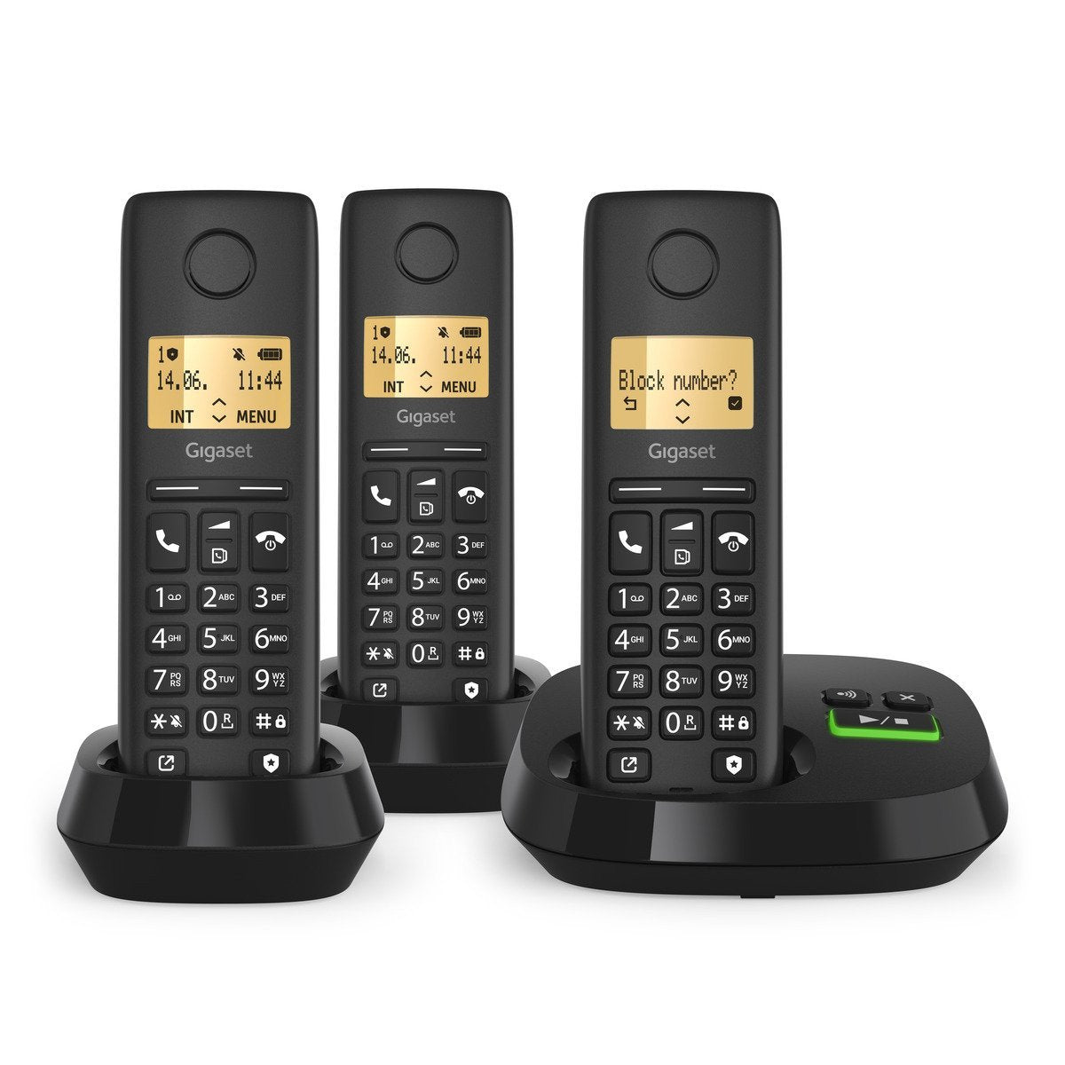 EAN 4250366871530 - Gigaset PURE 100 AM Trio Teléfono DECT/analógico Identificador de llamadas Negro imagen 3
