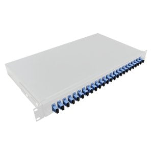 Fiber Front Panel 24 Sc-Duplex Or Lc-Quad, Gris Claro