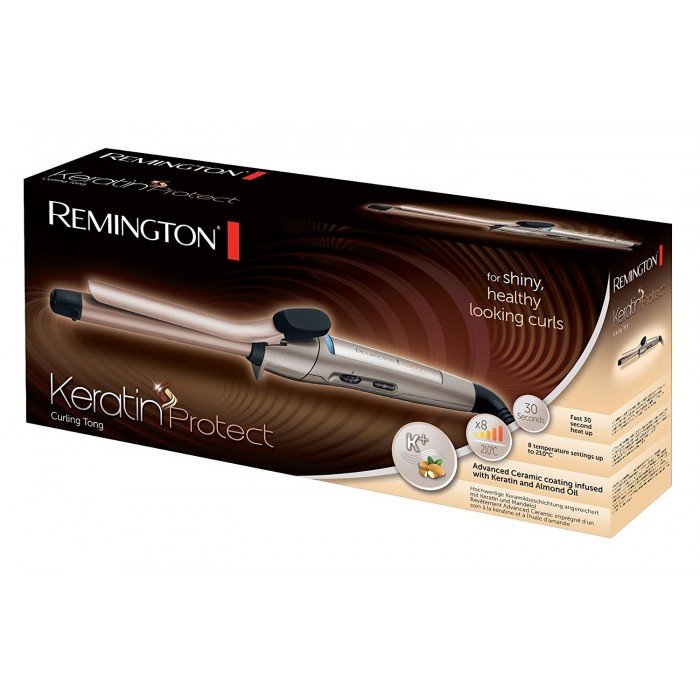 Rizador Para El Pelo Remington Keratin Therapy Protect Ci5318 Gris